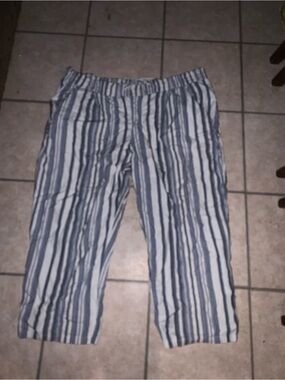 Fashion Bug Blue and White Striped Men’s Jogger Pants